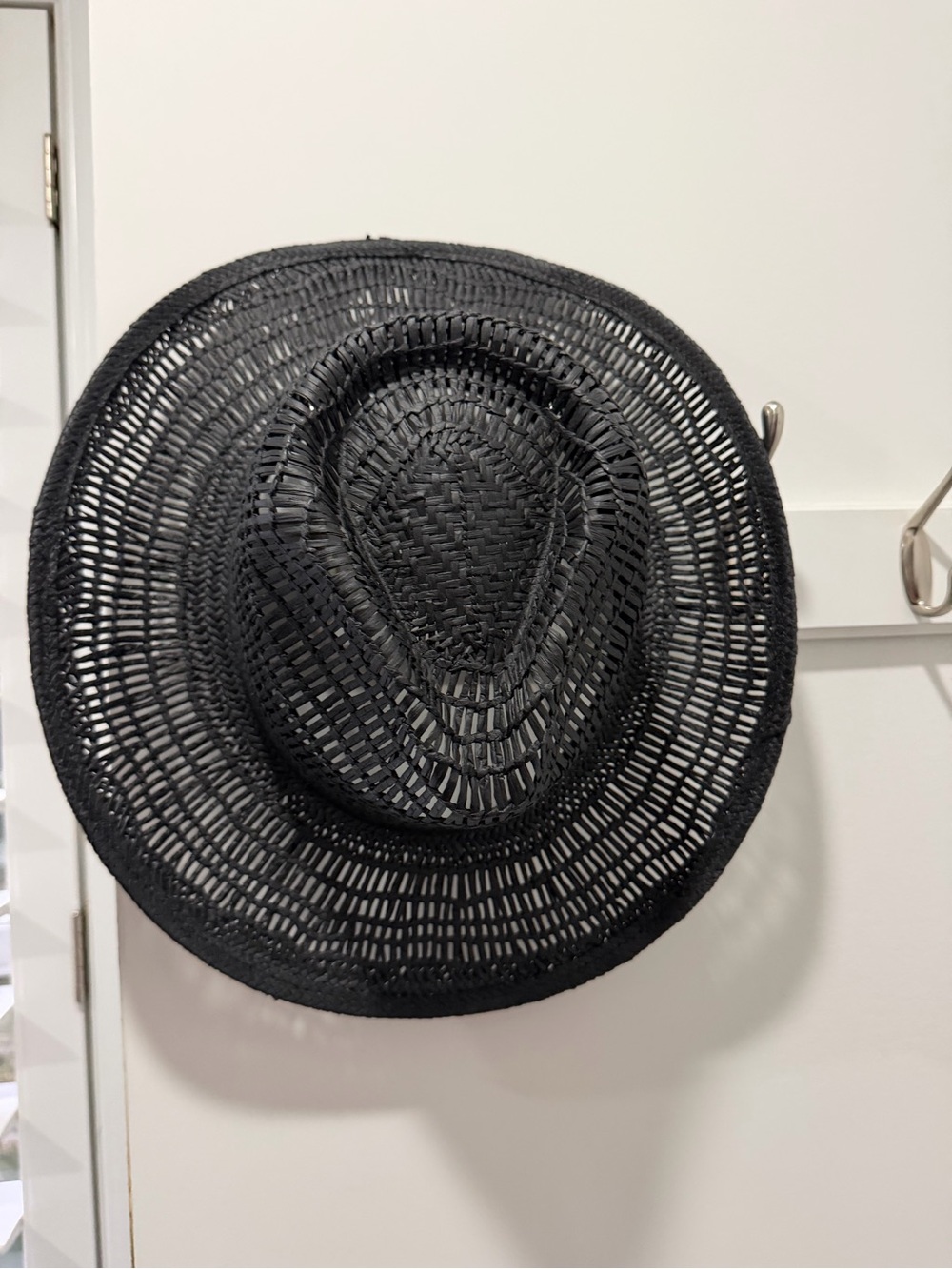 Wyeth by Todd Magill Black Open-Weave Straw Fedora